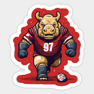 rhino football player Sticker